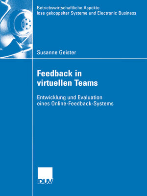 cover image of Feedback in virtuellen Teams